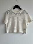 H&M Divided crop top z ażurowej dzianiny sweterek krótki M