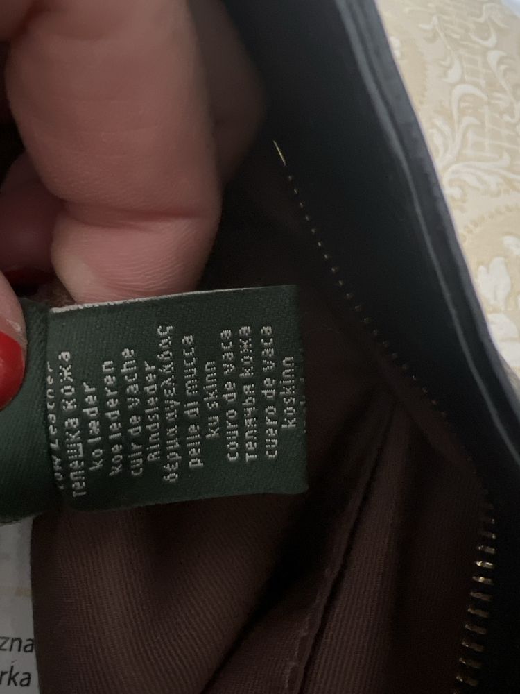 Torebka skorzana Ralph Lauren