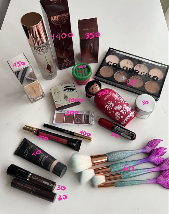 Лот косметики Lancome, Rhode, Charlotte Tilbury, Clarins, Denona