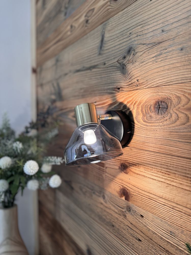 Lampa kinkiet reflektor Lissa czarno-złoty E14 ELEGANT