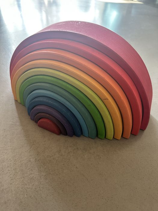 KOLOROWA TĘCZA Grimms drewniane klocki 12 szt.