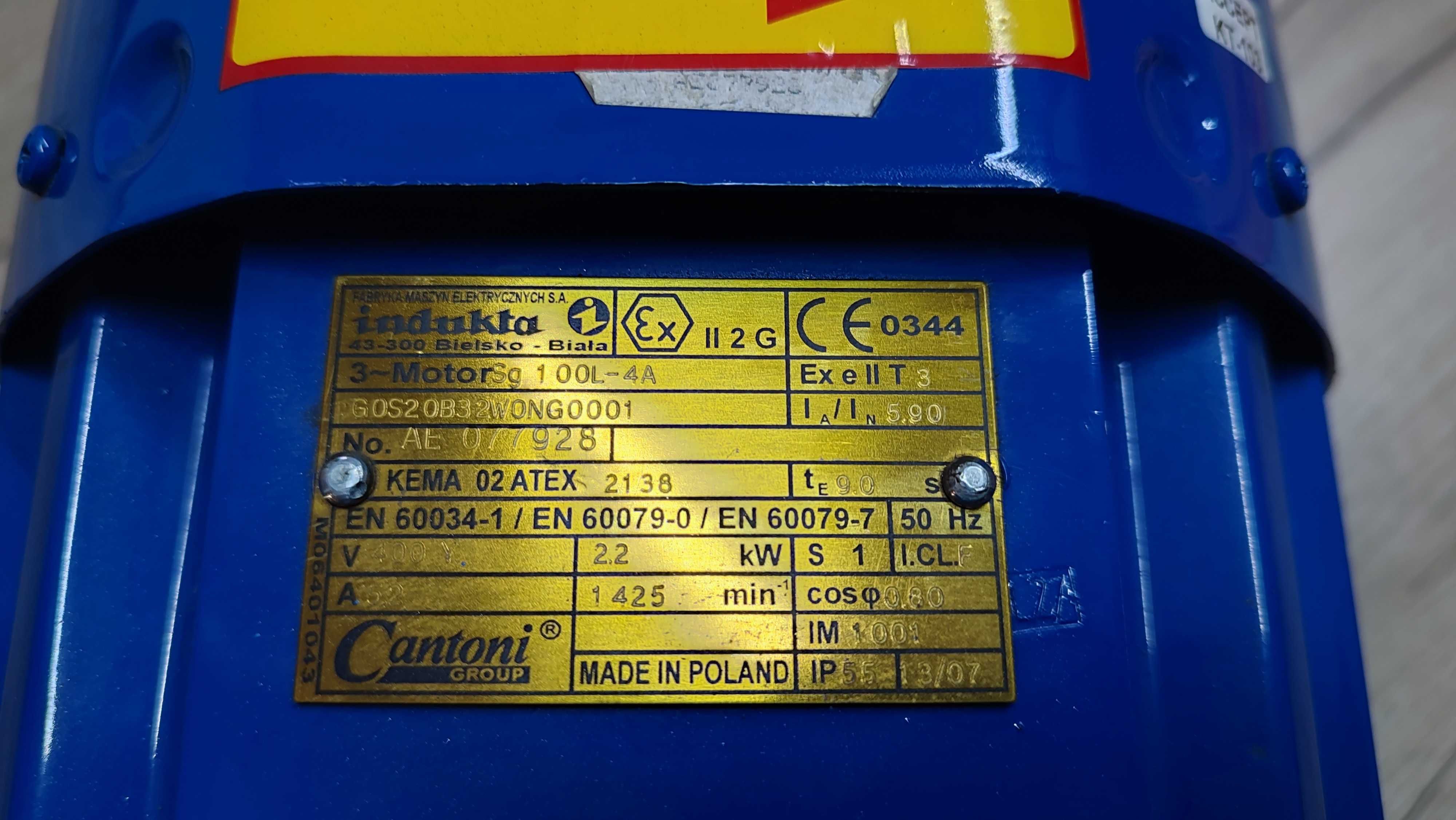 Silnik Celma Indukta SG100L-4A trójfazowy o mocy  2,2kW / 1425 obr.