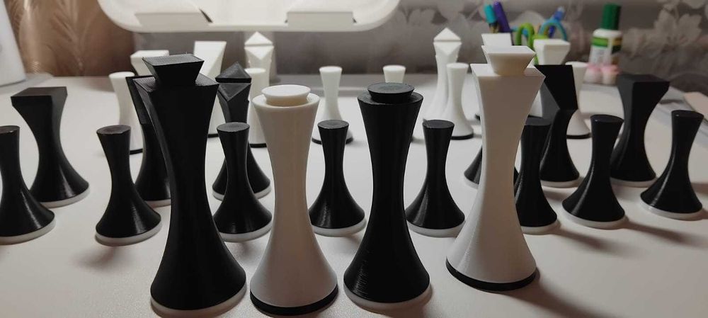 Ексклюзивний набір фігур для шахів “Мінімалізм”. Шахматные фигуры