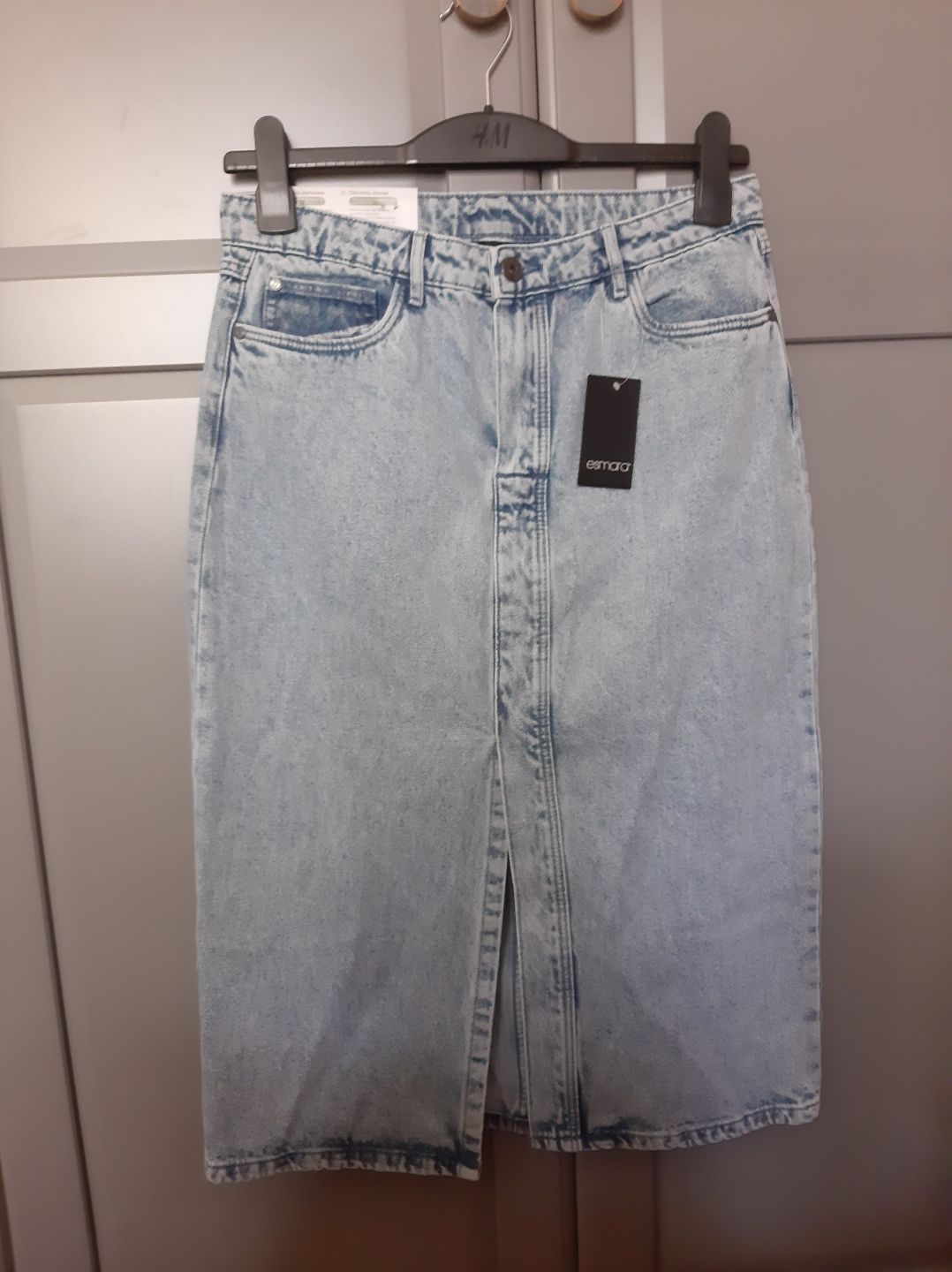 Jeansowe spódnica z rozporkiem