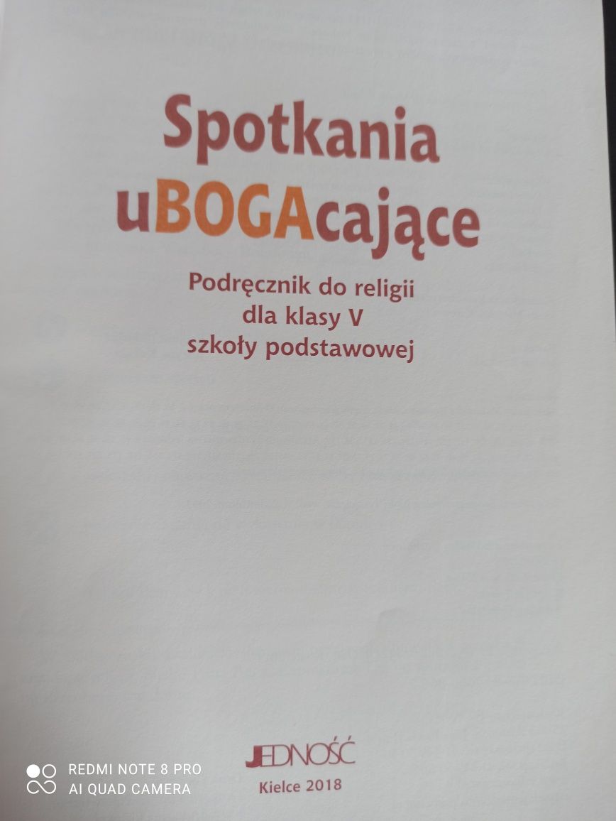 Podręcznik, książka do religii kl V