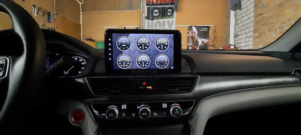 Android 14 ACCORD 10 Honda Аккорд Хонда GPS 2 дин CarPlay Магнитола