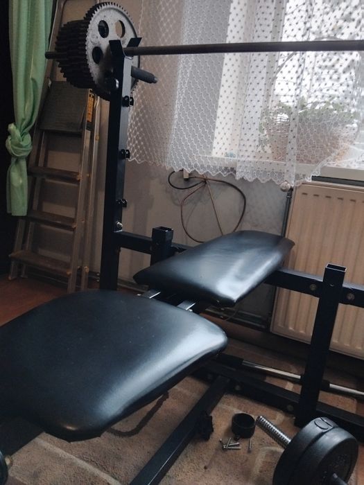 Ławka Regulowana do ćwiczeń+80kg obciążenia