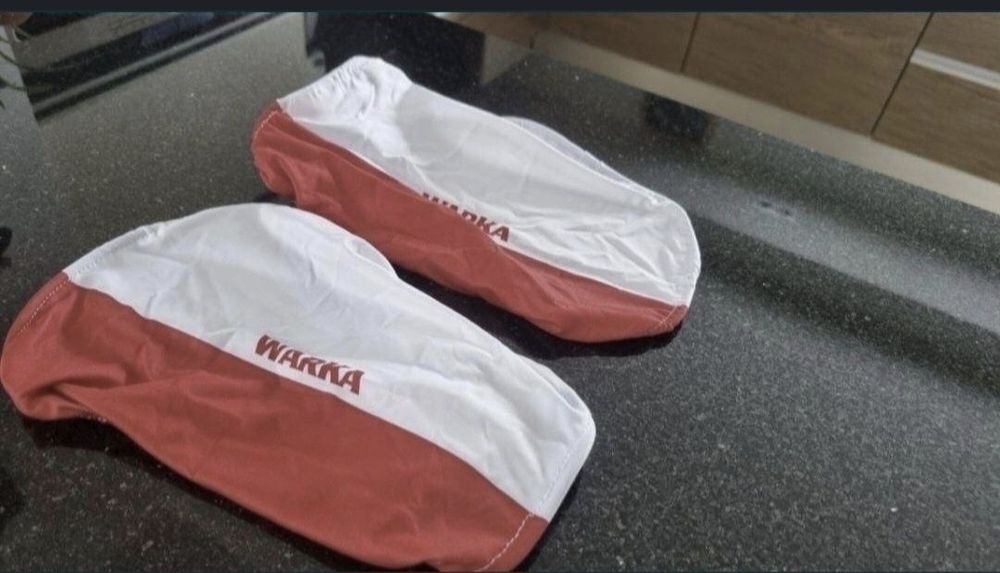 NOWE flaga Polski na lusterka dla kibica etui biało czerwone