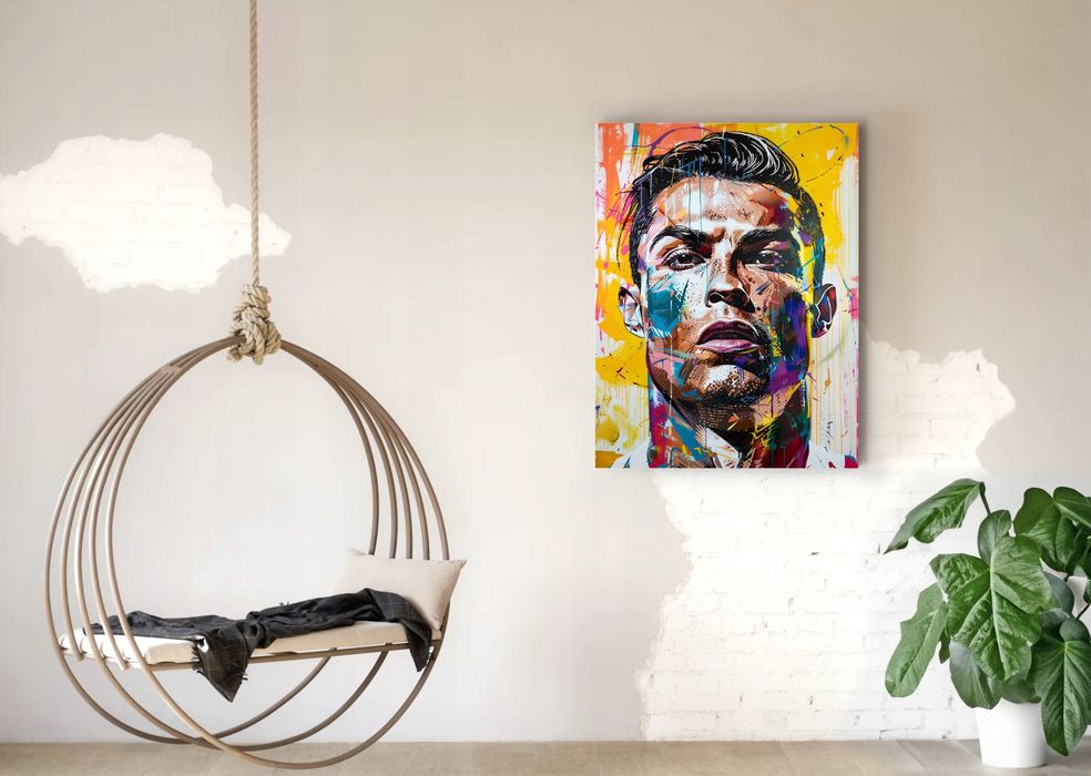 Obraz na płótnie Cristiano Ronaldo CR7 60x80cm do nowoczesnych wnętrz