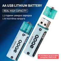 Батарейка аккумуляторная литий-ионная AOAE USB Li-ion AA1.5V, 2700mAh