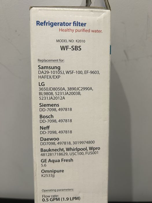 Filtr do wody do lodówki Samsung WF K2010 nr.7148