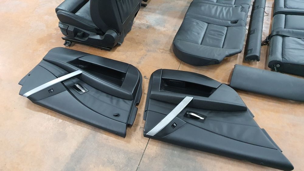 Interior Bmw E61 bancos forras kit pack M Touring pele preta my bmw