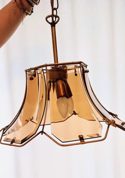 Lampa sufitowa miodowa