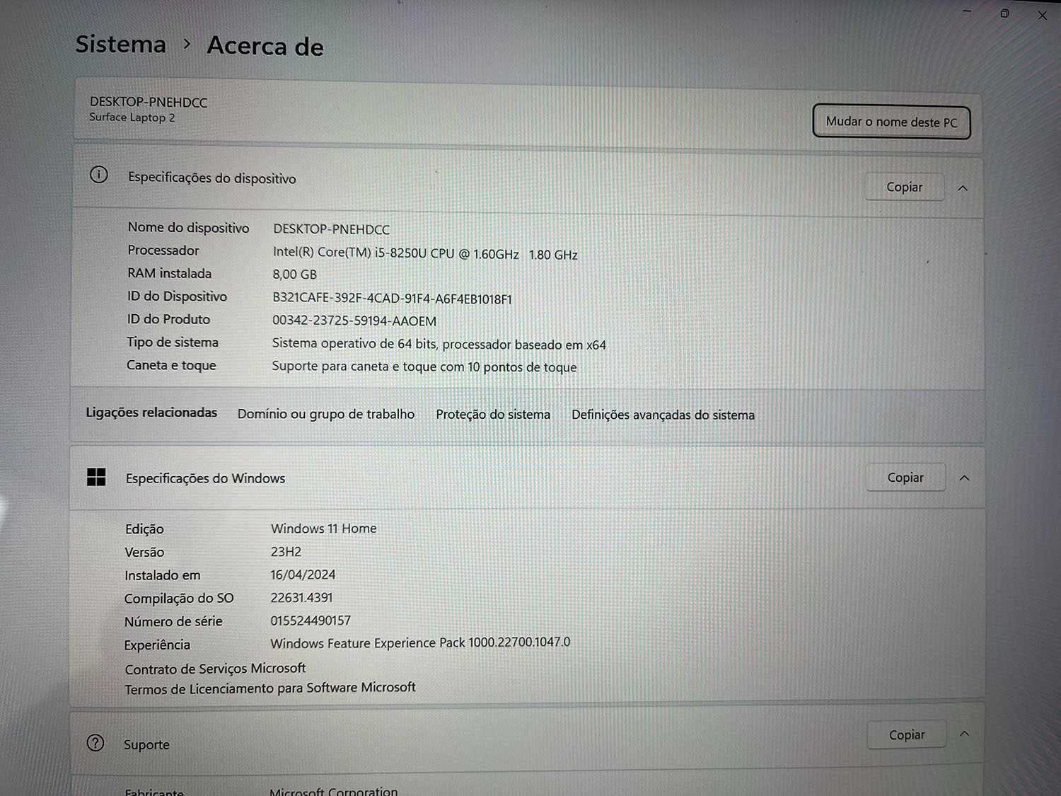 Surface Laptop 2 - Portátil Microsoft