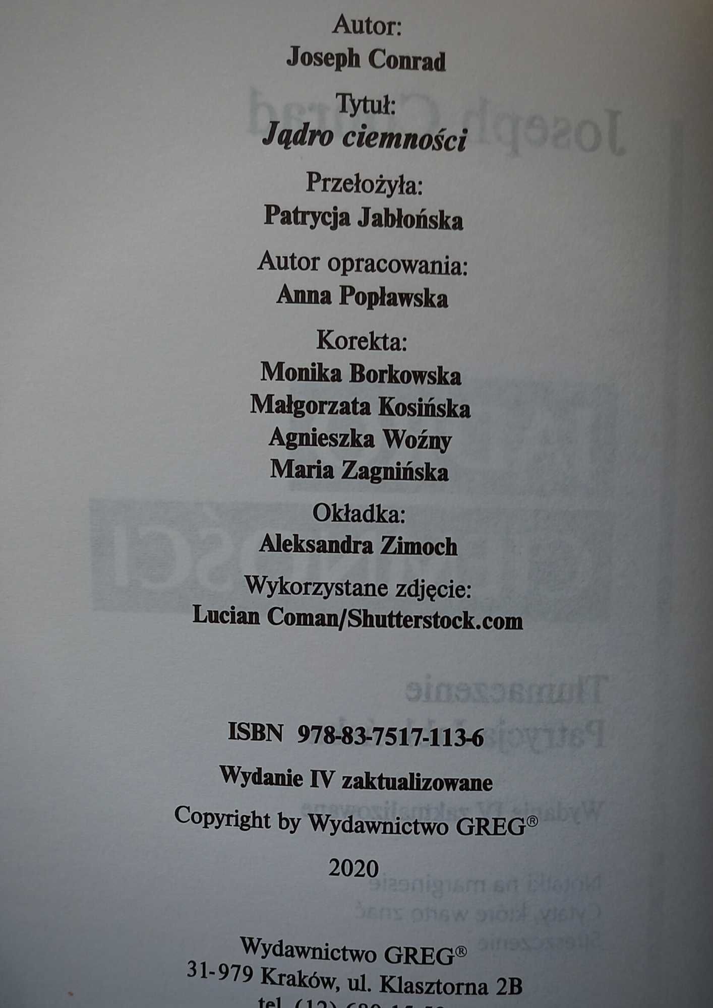 Książka "Jądro ciemności" - Joseph Conrad