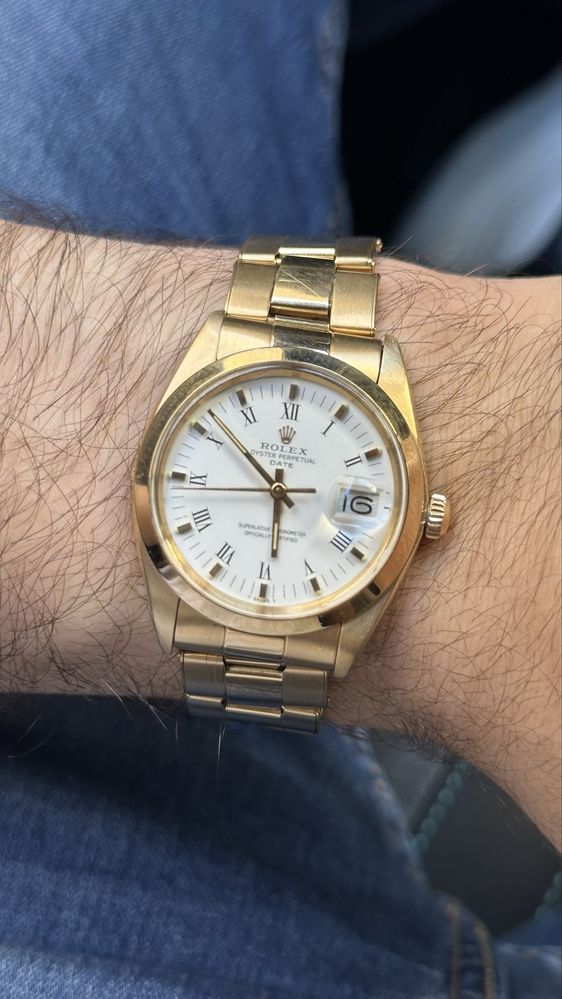 Rolex Oyster Perpetual Date - 18k - COMO NOVO