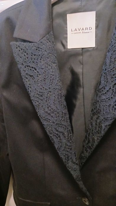 Żakiet Lavard -  bawełna satynowa  z koronka