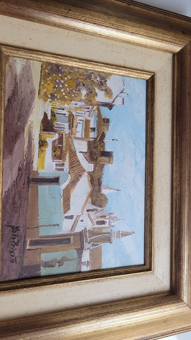 Quadro óleo sob tela João Peixoto emoldurado