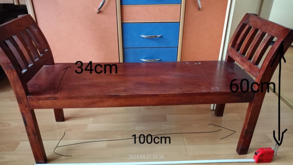Drewniana ławka siedzisko