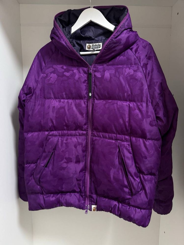 Оригинал Bape  Solid Camo  Full Zip Puffer Down Jacket  Размер: XL