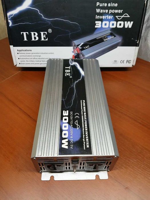 Инвертор напряжения 12-220В, 3000W-6000W, чистый синус TBE, Не рабочий