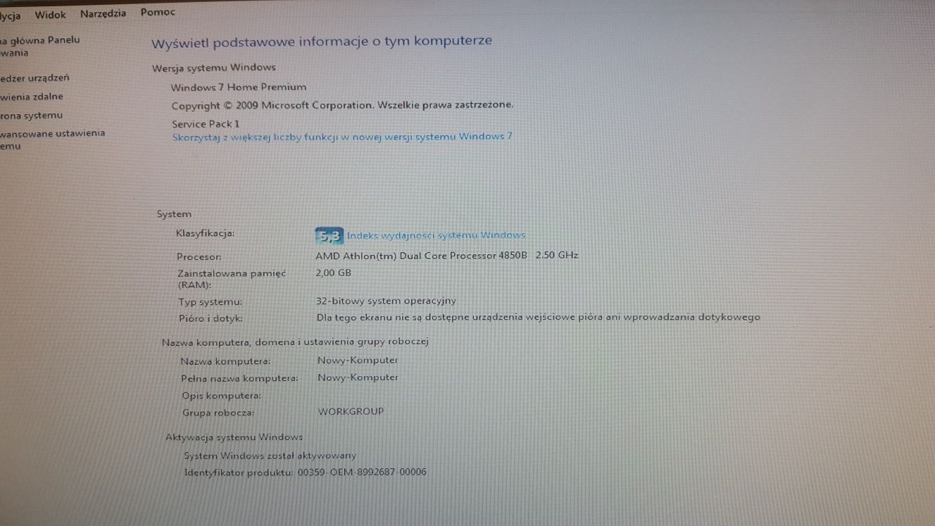 Komputer Pc Windows7 930GB lub wymienię sie na  laptop