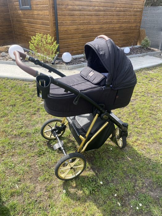 Wózek 3w1 musse babyactive złoty czarny