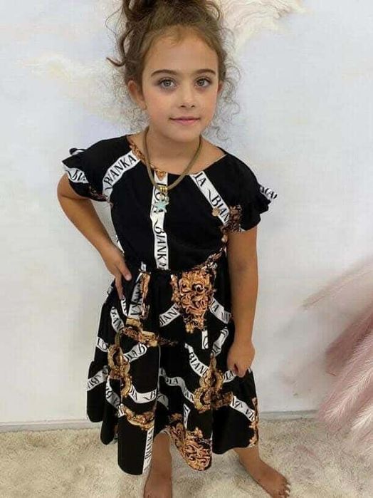 Piękne sukienki letnie trzy kolory dziewczynka Lola bianka