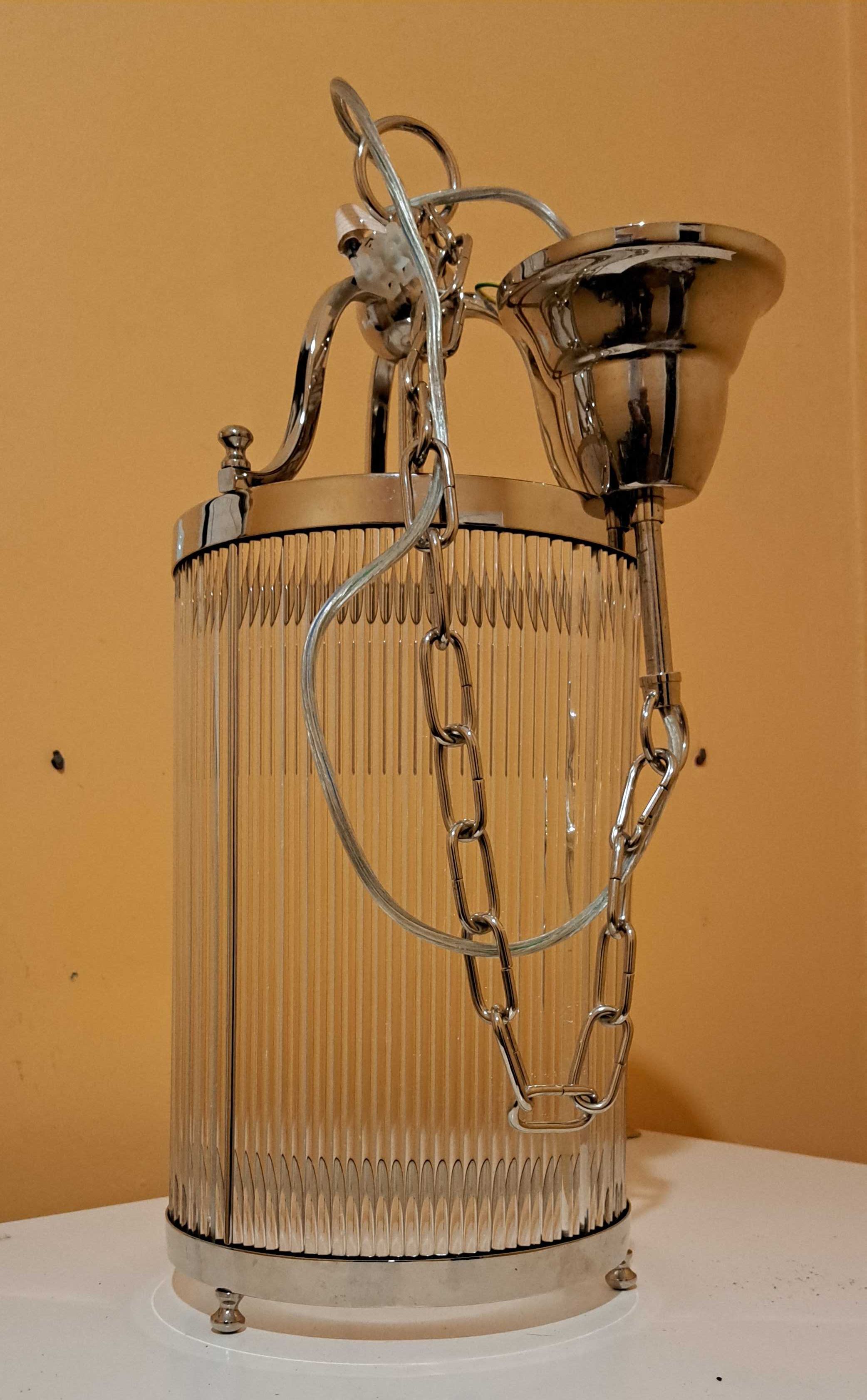 Candelabro de Tecto inox com um ponto de luz- NOVO