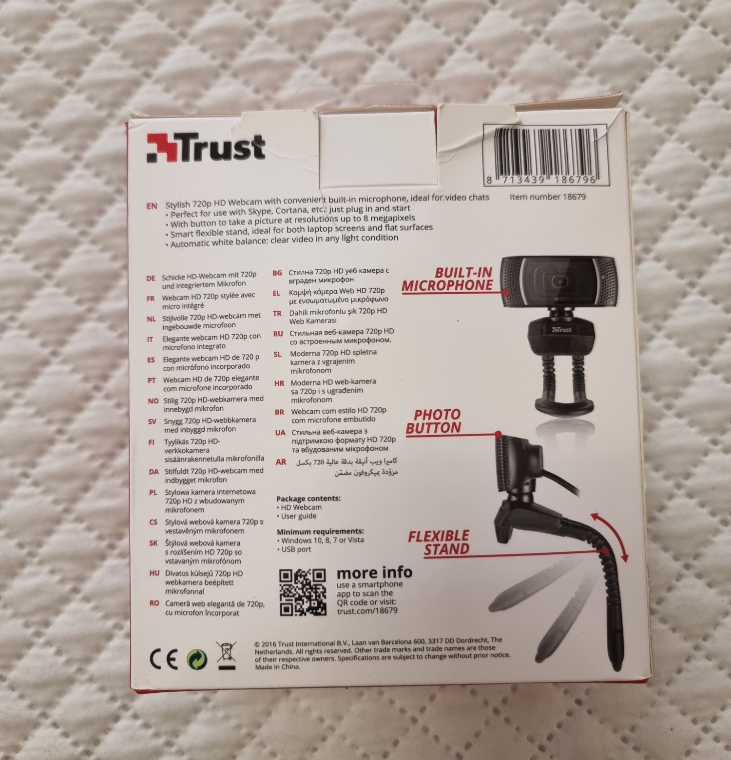 Webcam Trust HD 720P (Nova)