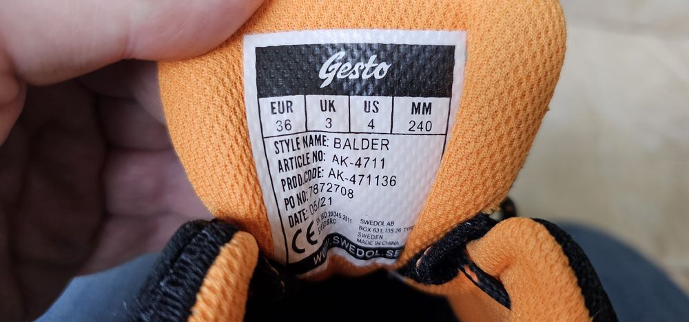 GESTO buty NOWE robocze rozmiar 36 wkładka 24cm