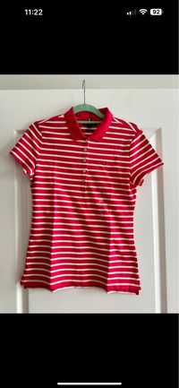 Malinowa koszulka, t-shirt  Polo Tommy Hilfiger