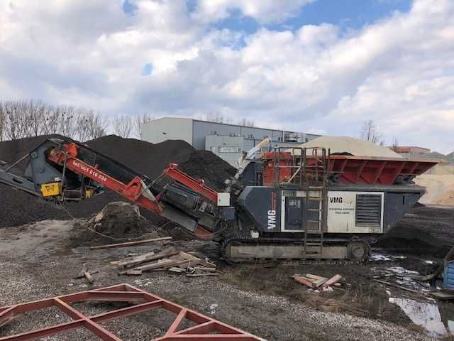 Kruszenie, przesiewanie, wynajem kruszarka udarowa szczękowa od 100 t
