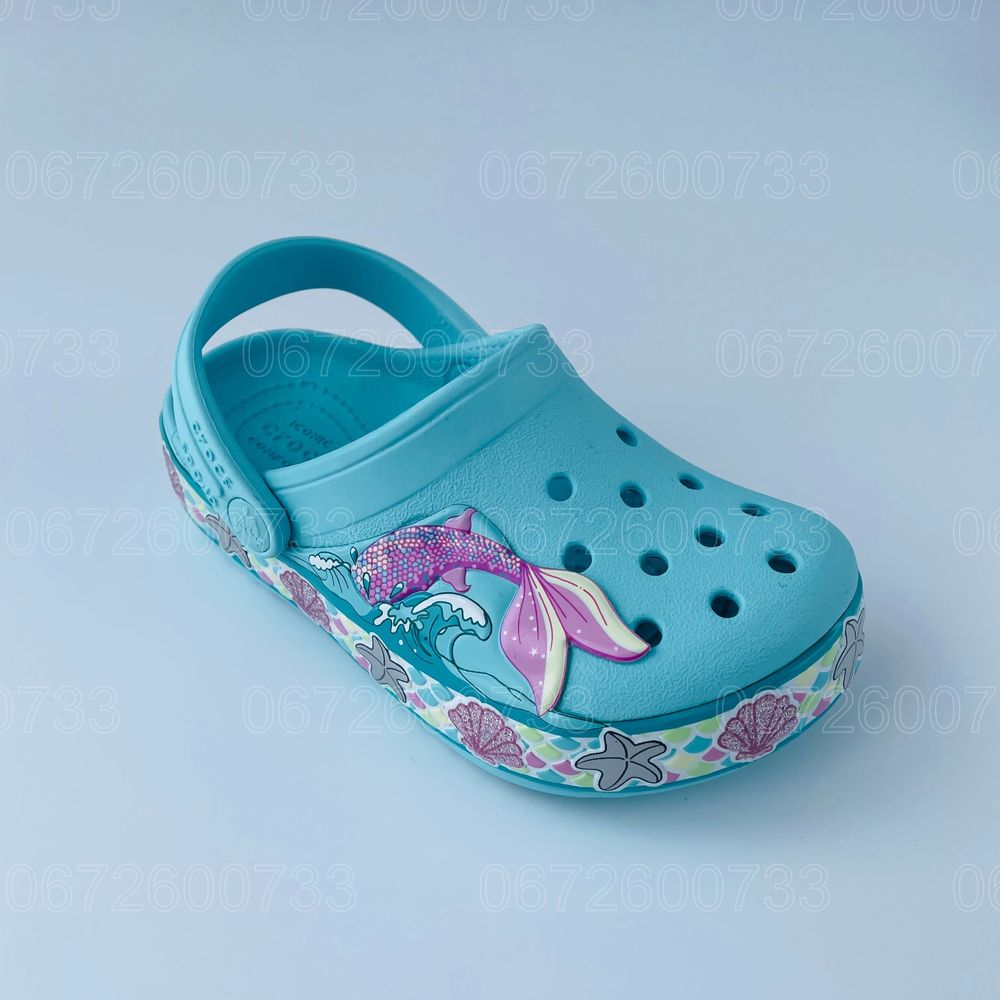 Crocs Mermaid кроксы с русалкой детские c7-j3