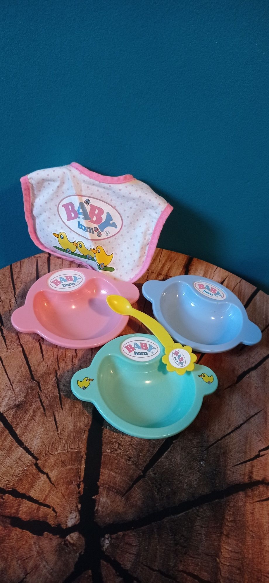 Zapf Creation Baby Born zestaw do karmienia 3 miseczki, łyżka, śliniak