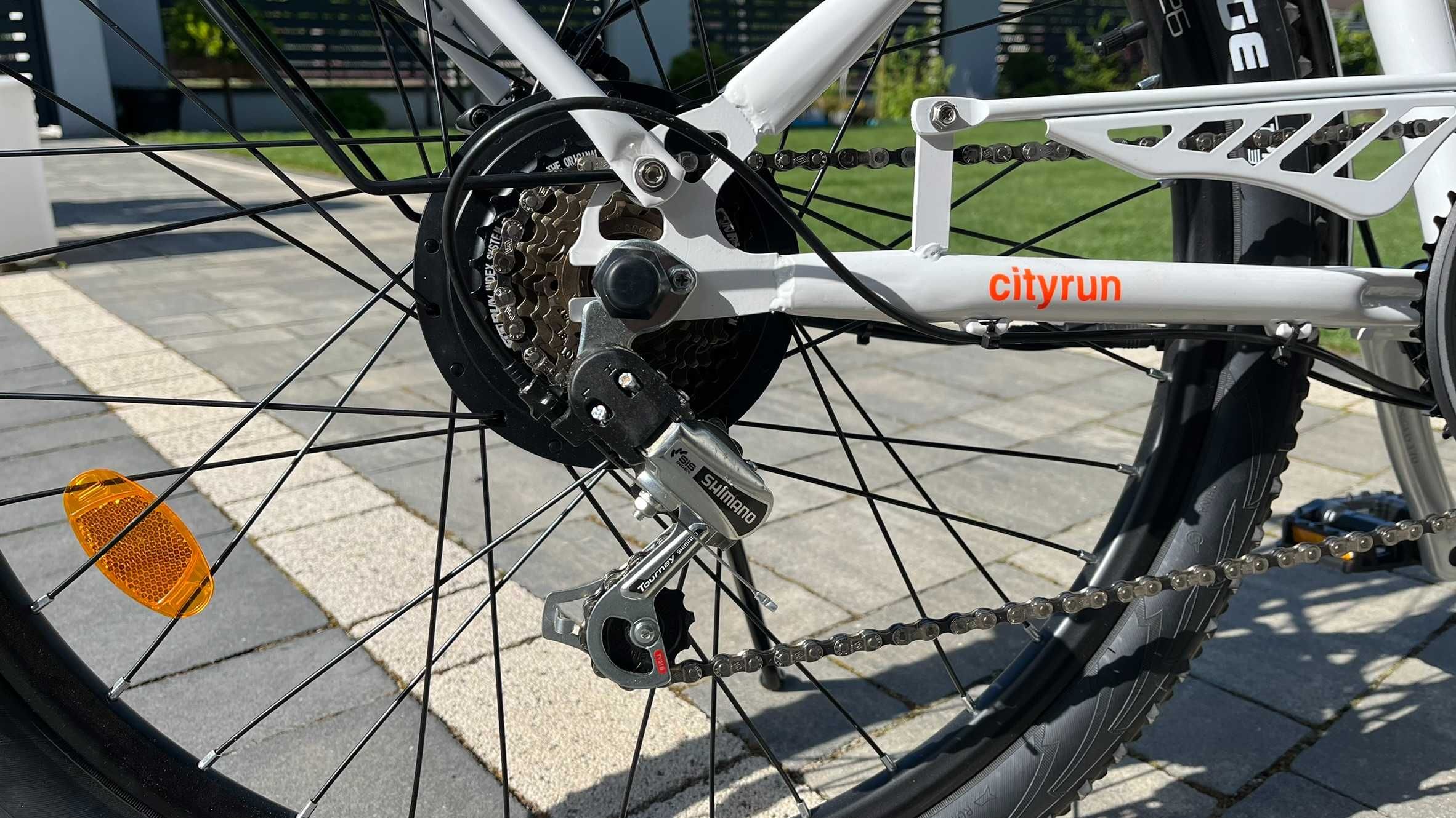 Rower elektryczny 26" - hamulce tarczowe, amortyzator