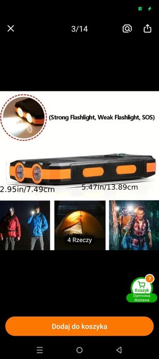 Powerbank solarny Nowy