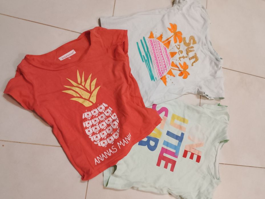 T-shirt dziewczęcy 3 sztuki