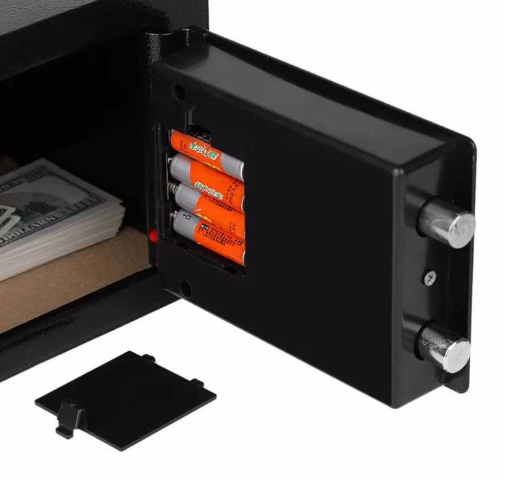 Надійний металевий сейф з електронним замком + ключі 31х20х20 см