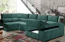 Sofá Canto c/ Chaise Long e Cama Jupiter (345x160cm)