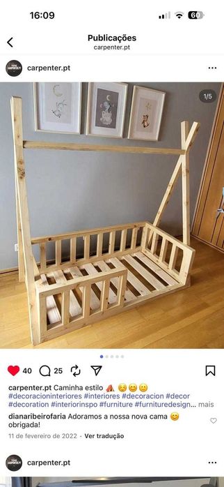 Cama Montessoru (tipy) 90x190 - Óptimo estado!
