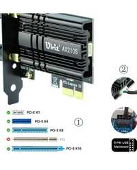 Ubit WiFi 6E AX210 PCIE Wi-Fi-карта розширюється до 6 ГГц (6 ГГц/5 ГГц