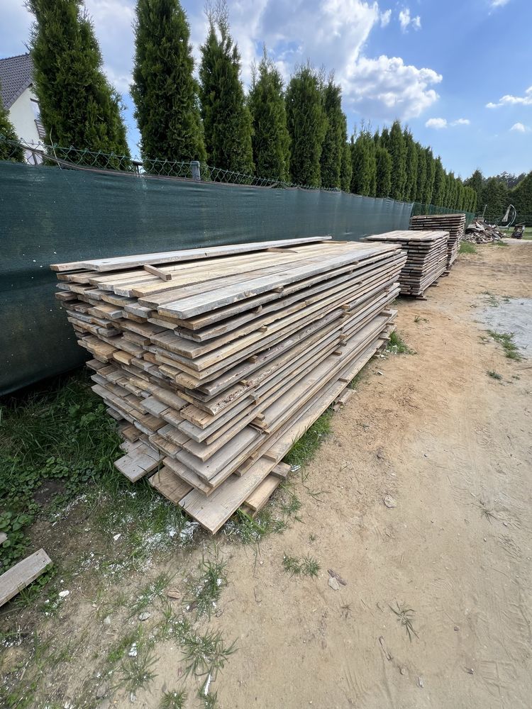 Sprzedam deski po jednej budowie - 9m3 - oczyszczone