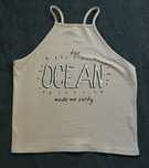 Crop top różowy CROPP