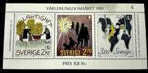 3x Znaczek Szwecja 1985 Int. Year of the Youth + inne