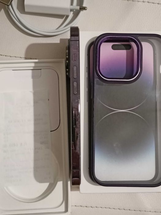 iPhone 14 pro - bdb stan - deep purple - dowód zakupu, case i pudełko