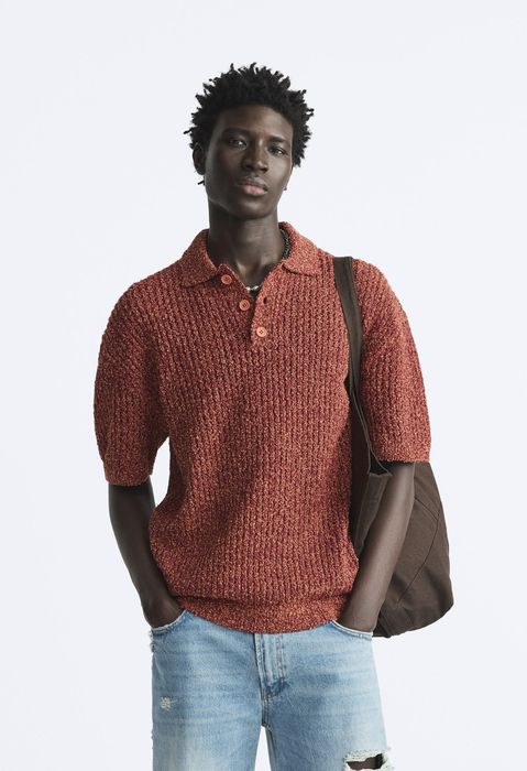 Текстурована сорочка -поло ZARA