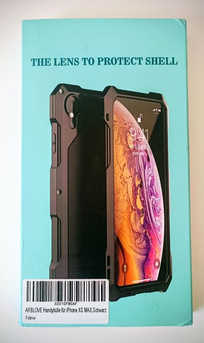 Pancerne Etui ARBLOVE do iPhone XS Max, czarne + zestaw 2 obiektywów