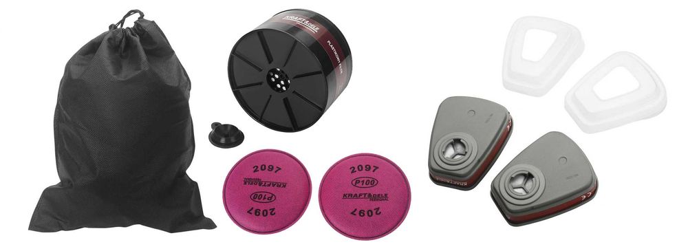 KRAFT&DELE Maska Lakiernicza Pełna Przeciwgazowa Pyłowa+Filtr KD10031