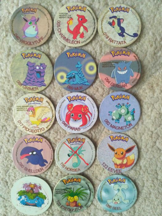 ностальгія з 90-х: рідкісні фішки (кепси) покемон та інші